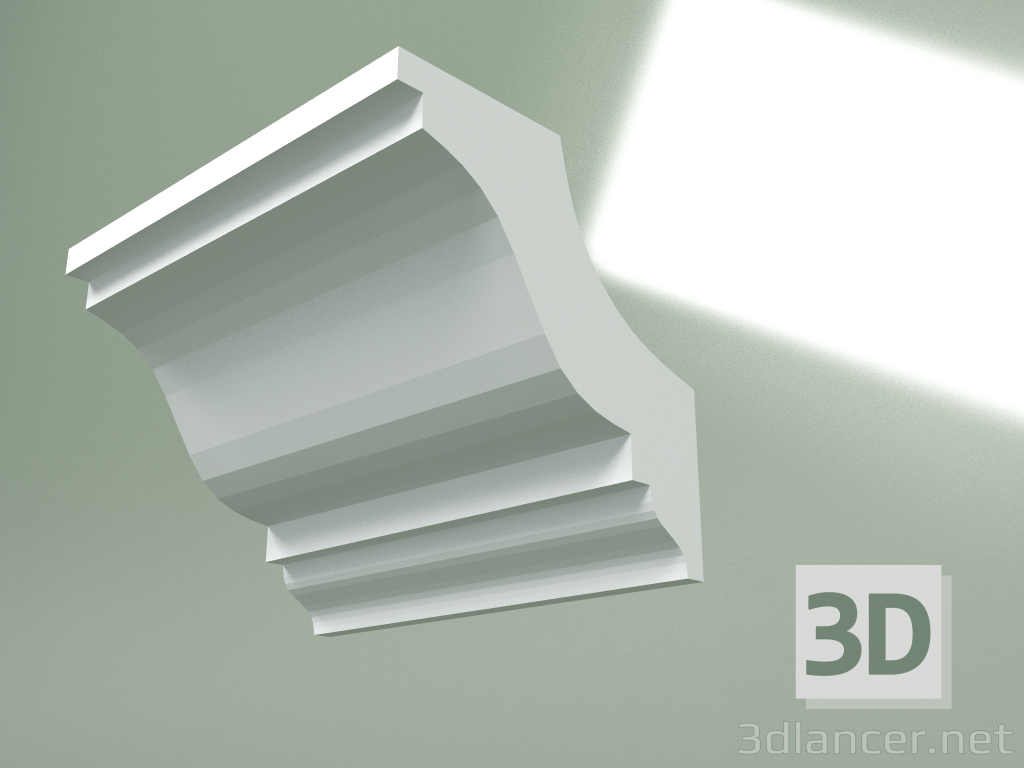 modello 3D Cornicione in gesso (zoccolo a soffitto) KT316 - anteprima