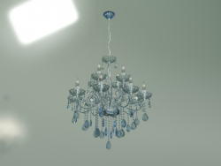 Lampadario a sospensione 3015-12 (cristallo strotskis cromo-blu)