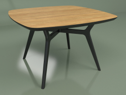 Mesa de comedor Lars Roble (negro, 1200x1200)