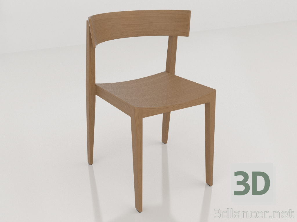 Modelo 3d Uma cadeira com encosto longo - preview