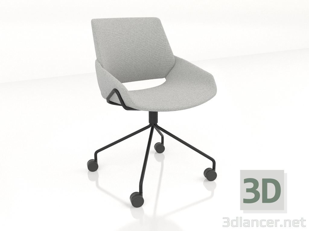 3d model Swivel chair with wheels - preview