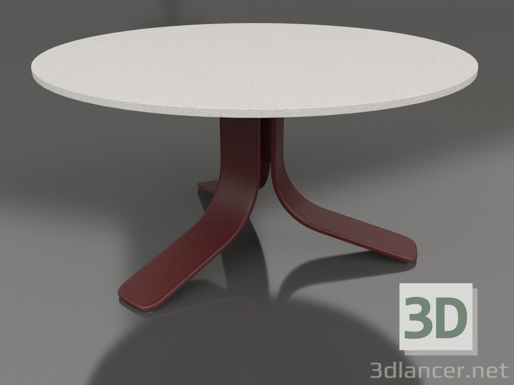 3D Modell Couchtisch Ø80 (Weinrot, DEKTON Sirocco) - Vorschau