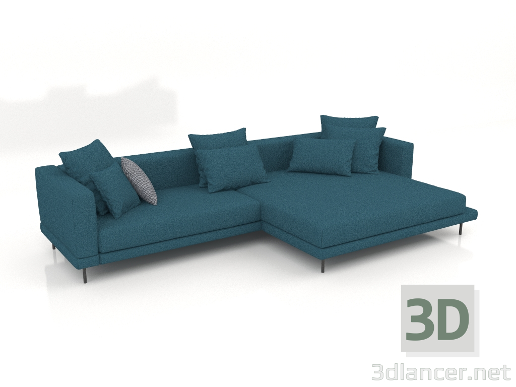 modello 3D Divano Carol 3360 x 1800 (Aura 18) - anteprima