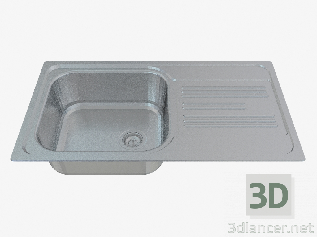 3d model fregadero de la cocina de acero Xylo (ZEX-0113 21379) - vista previa