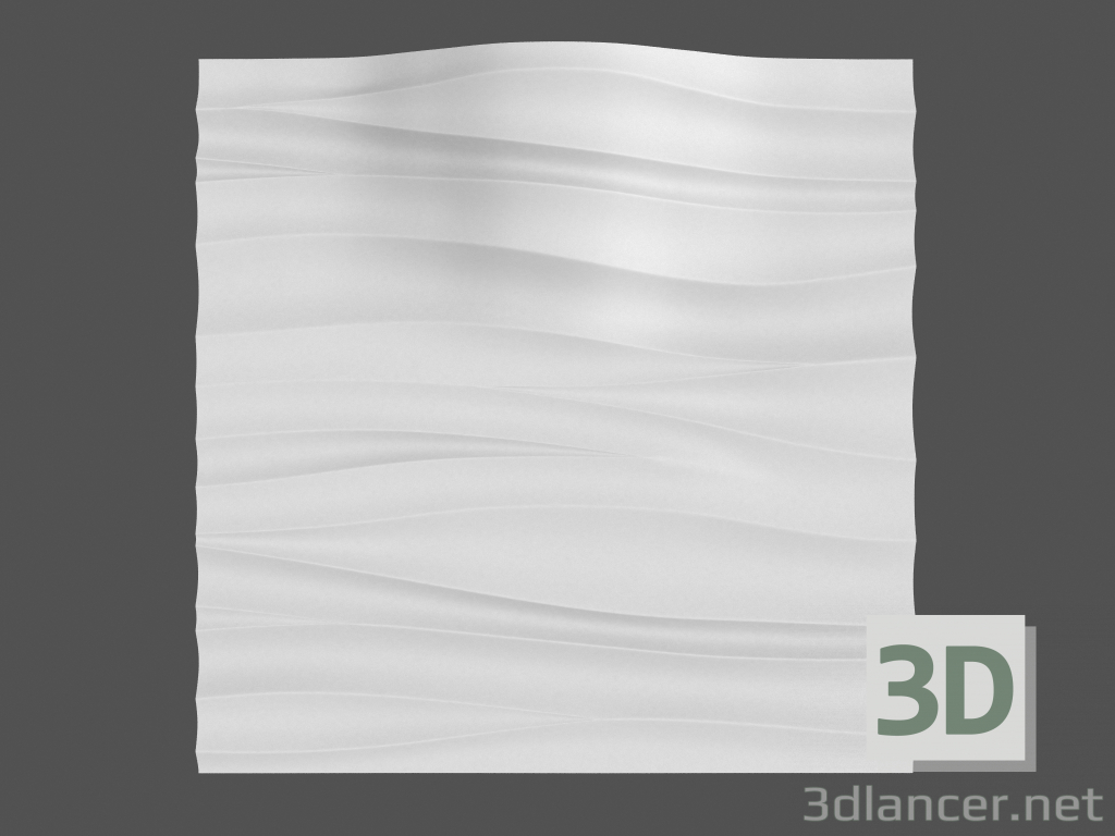 3d model Panel LED de seda 3D - vista previa