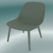 3d model Rest chair with wooden base Fiber (Dusty Green) - preview