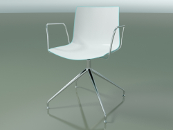 Silla 0368 (giratoria, con reposabrazos, LU1, polipropileno bicolor)