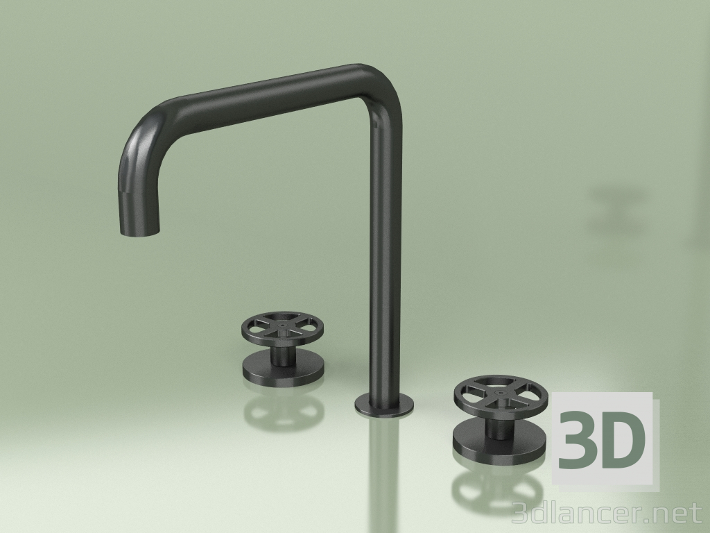 modèle 3D Mitigeur 3 trous avec bec orientable (20 32 V, ON) - preview