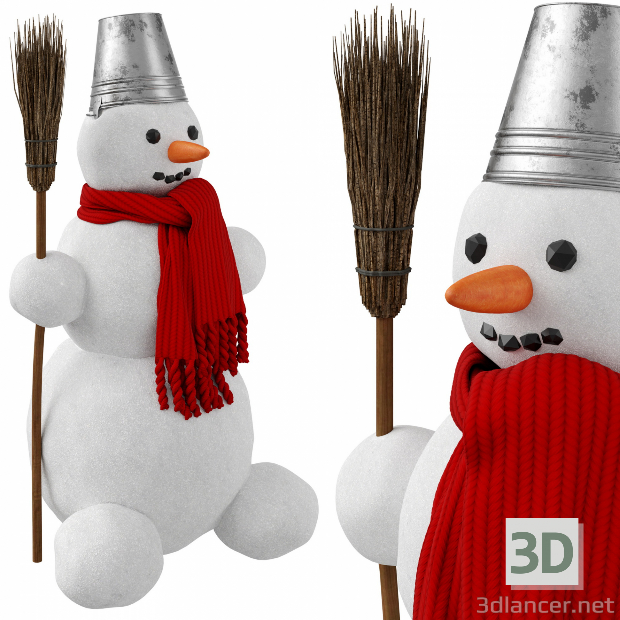 Schneemann 3D-Modell kaufen - Rendern