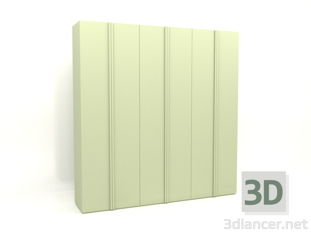 Modelo 3d Roupeiro MW 01 pintado (2700x600x2800, verde claro) - preview