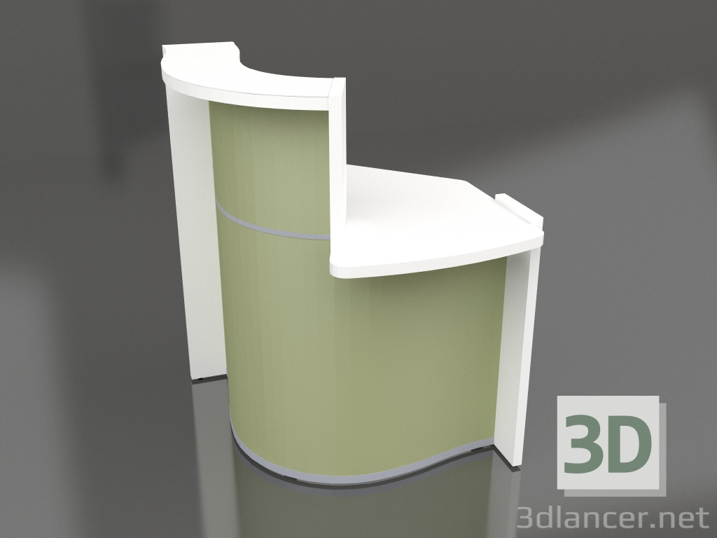 modèle 3D Banque d'accueil Wave LUV49L (858x925) - preview