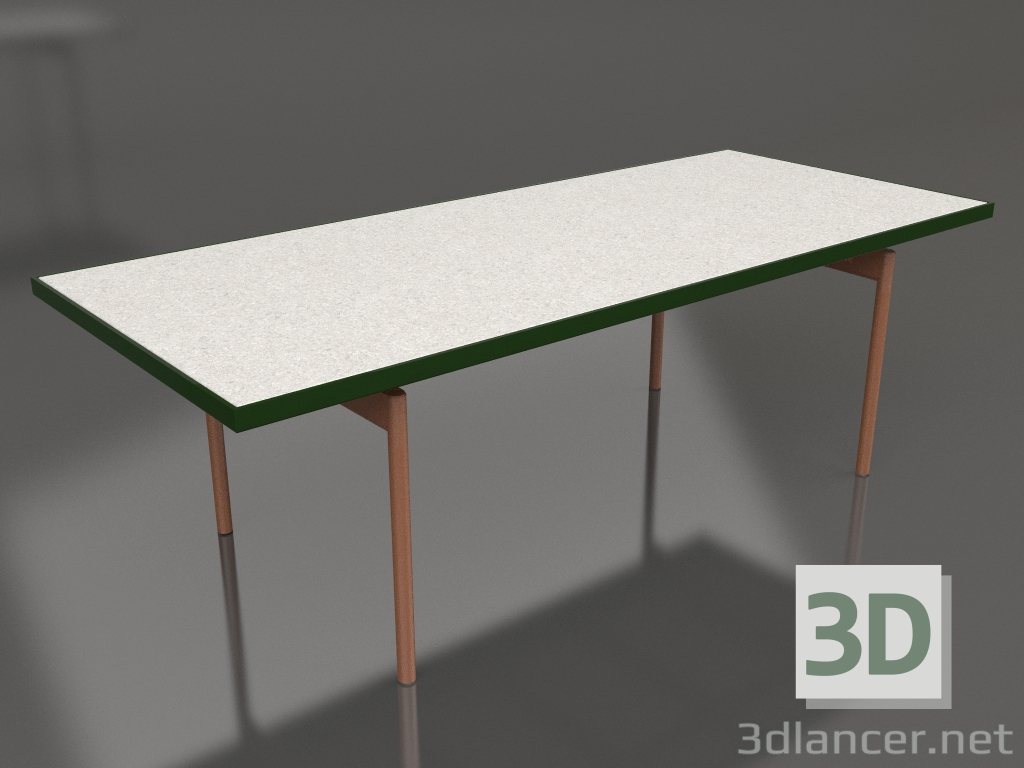 3D Modell Esstisch (Flaschengrün, DEKTON Sirocco) - Vorschau