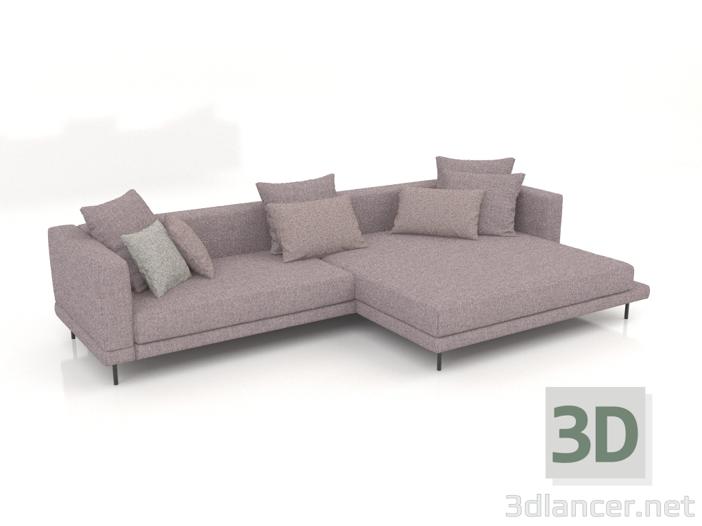 modello 3D Divano Carol 3360 x 1800 (Baqueria 9) - anteprima