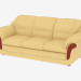 3D Modell Ledersofa dreifach (dx3) - Vorschau