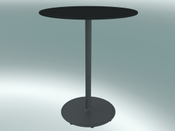 Table BON (9380-01 (⌀ 60cm), H 74cm, noir HPL, aluminium fonte grise)