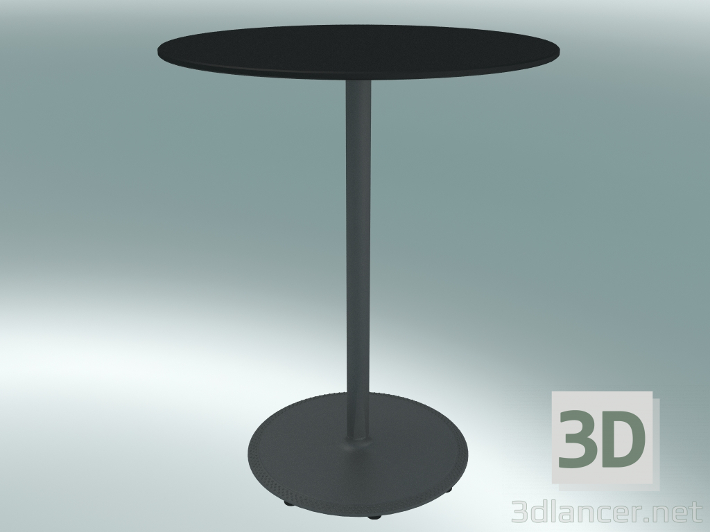 3d модель Стіл BON (9380-01 (⌀ 60cm), H 74cm, HPL black, cast iron grey aluminum) – превью