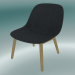 3d model Silla con base de madera Fibra (Remix 183, Roble) - vista previa