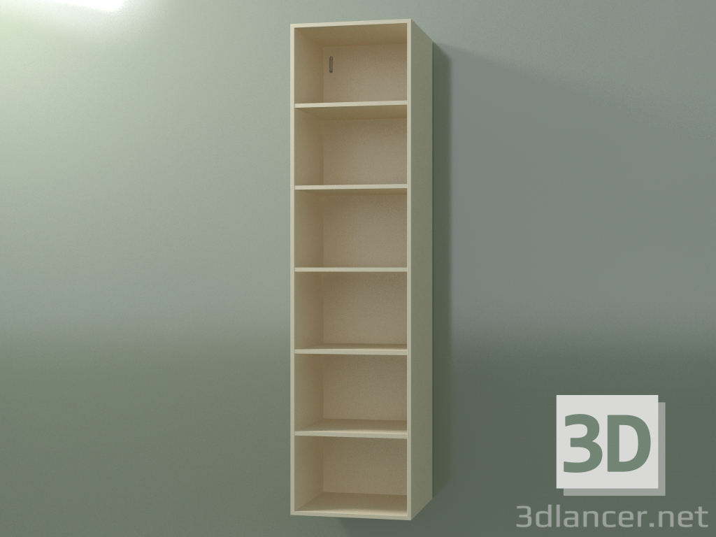 3d model Armario alto de pared (8DUBED01, Bone C39, L 36, P 36, H 144 cm) - vista previa