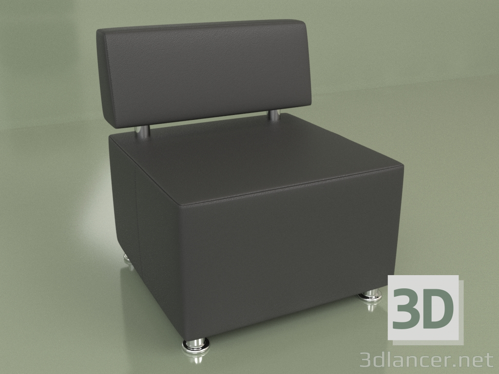 3d model Sección Malta (cuero negro) - vista previa