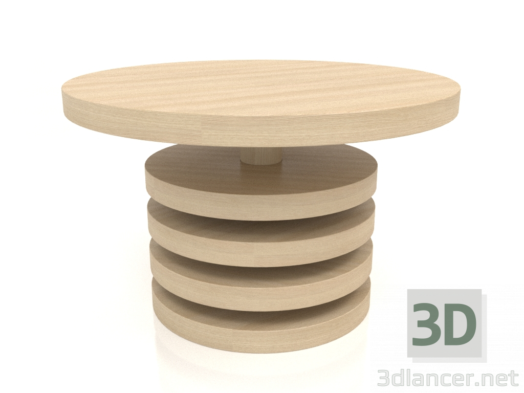 3d model Mesa de centro JT 04 (D=800x500, madera blanca) - vista previa