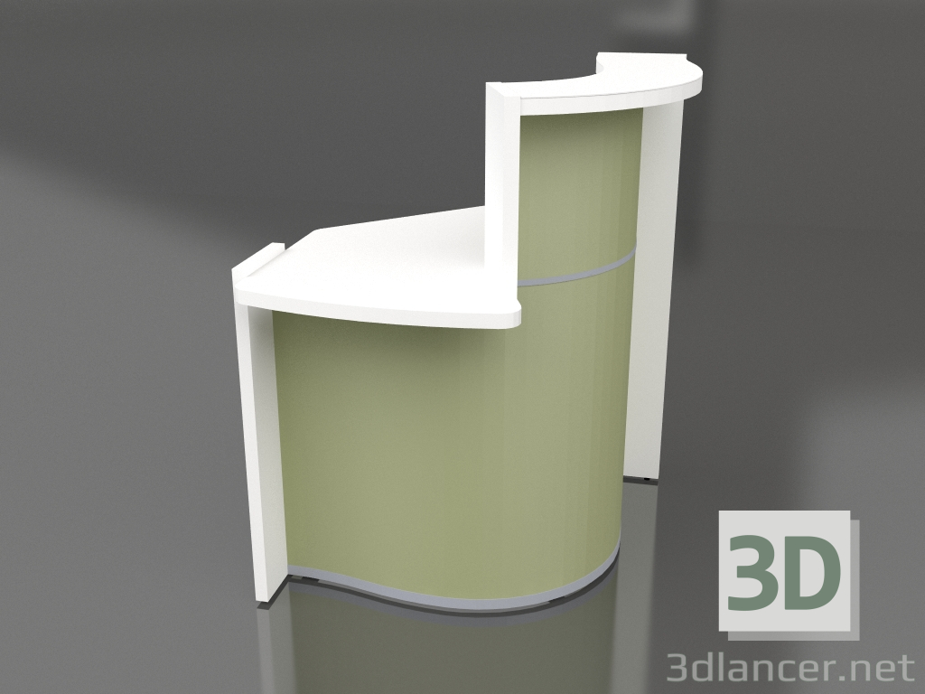 3d model Mostrador de recepción Wave LUV49P (858x925) - vista previa