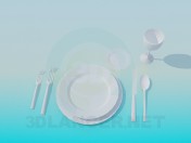 Plates with cutlery