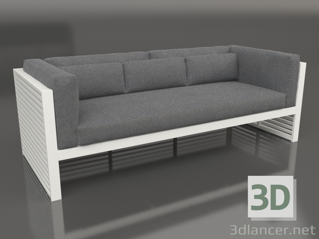 3d model 3-seater sofa (Agate gray) - preview