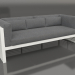 3d model 3-seater sofa (Agate gray) - preview