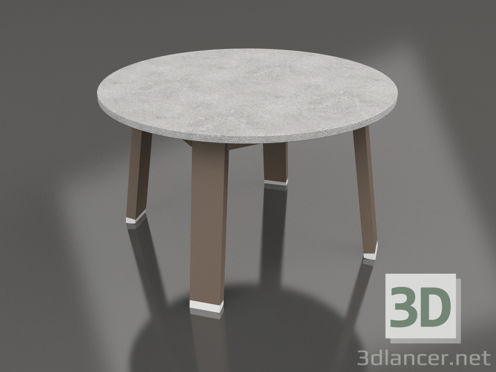 Modelo 3d Mesa lateral redonda (Bronze, DEKTON) - preview