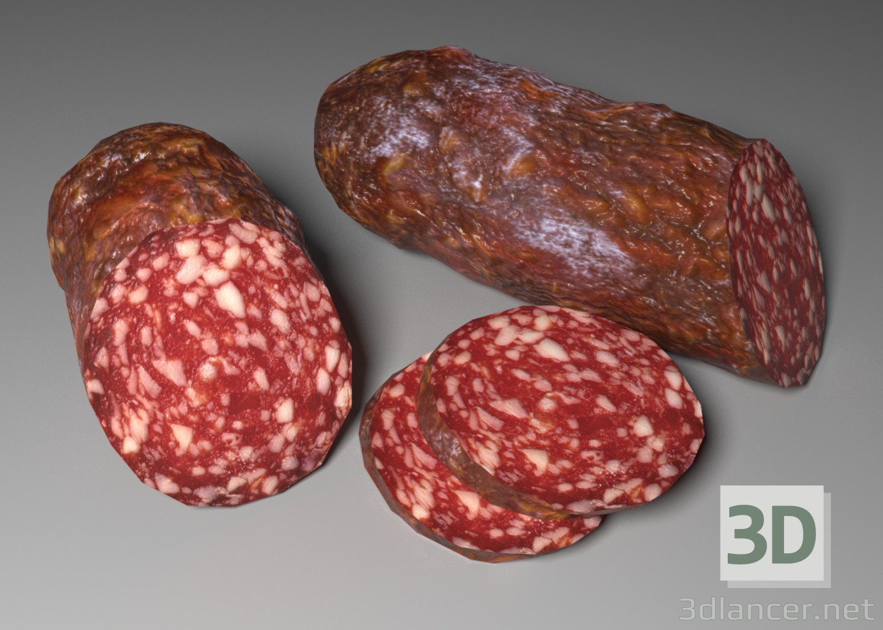 modèle 3D Cervelas saucisse - preview