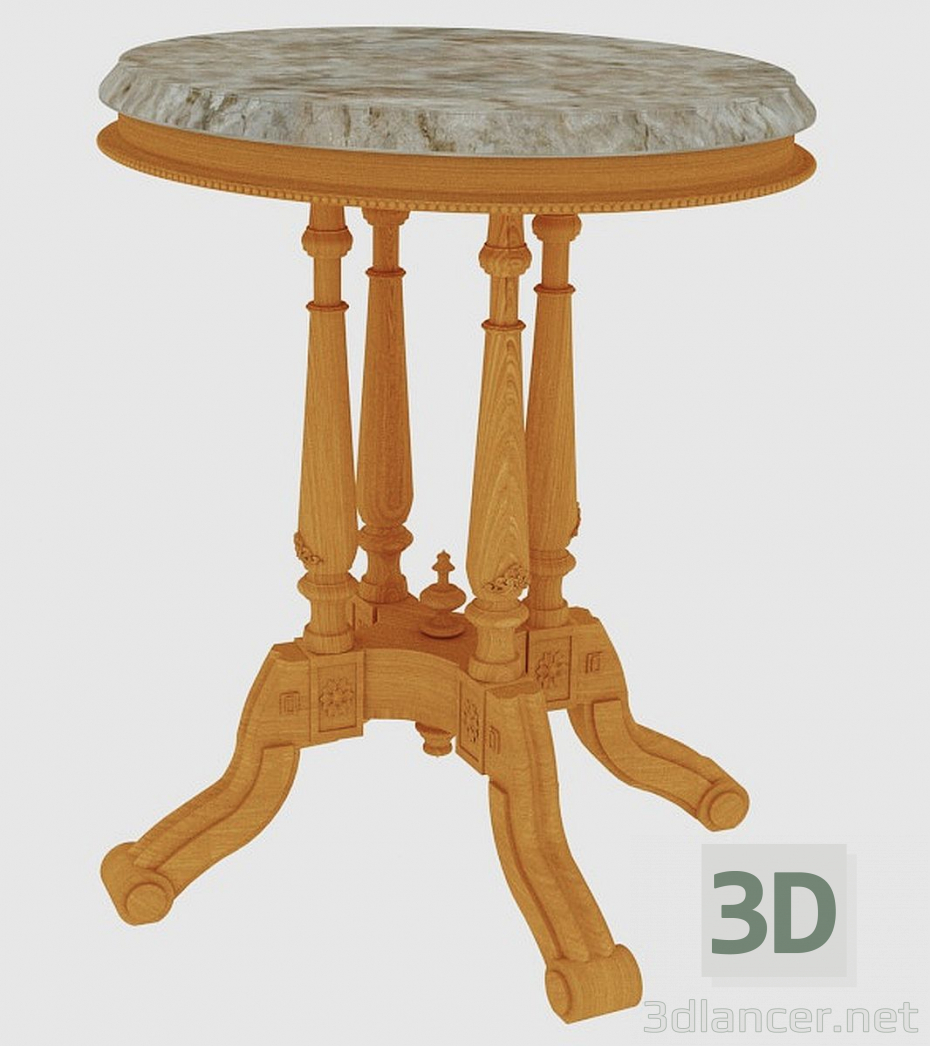 modèle 3D de table sculptée acheter - rendu