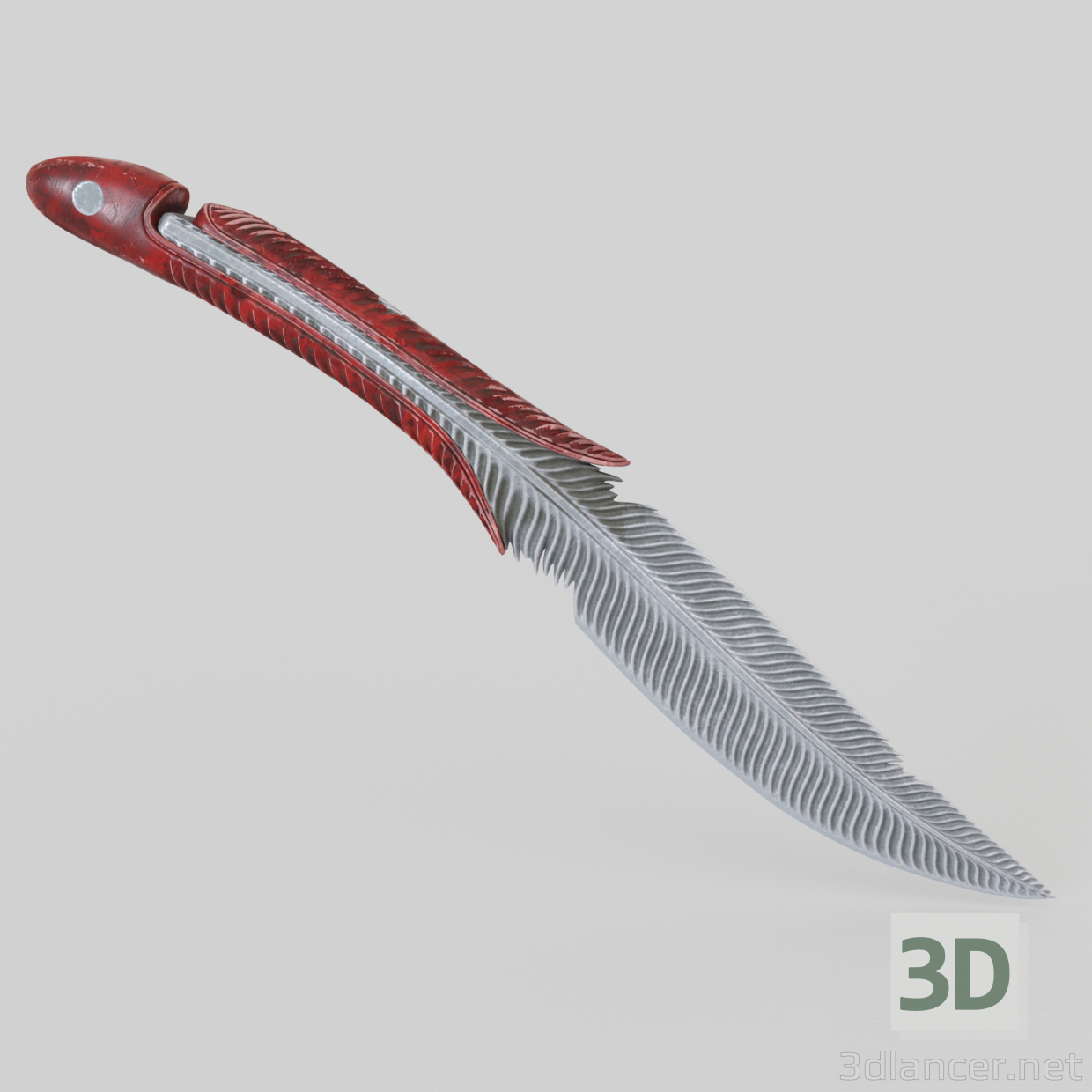 3d feather knife model buy - render