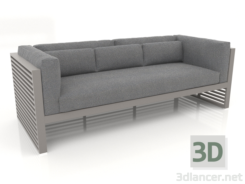 3d model 3-seater sofa (Quartz gray) - preview