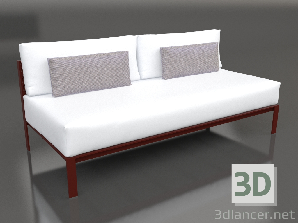 3d model Módulo sofá, sección 4 (Rojo vino) - vista previa