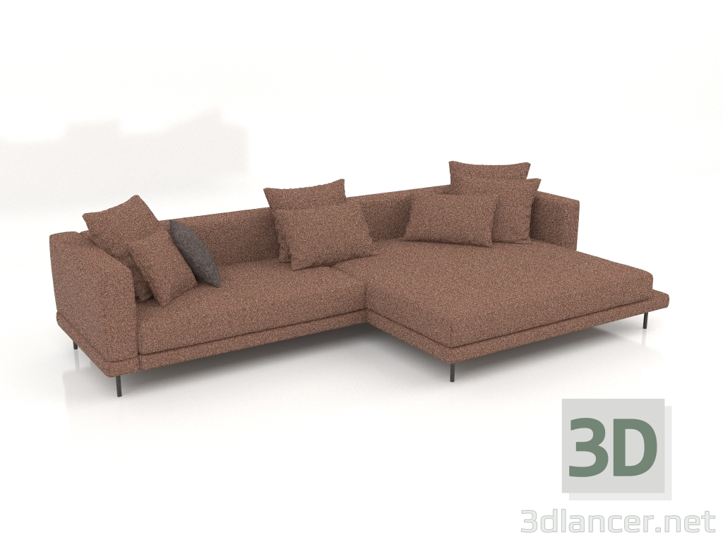 3d model Sofá Carol 3360 x 1800 (Bengasi 10) - vista previa