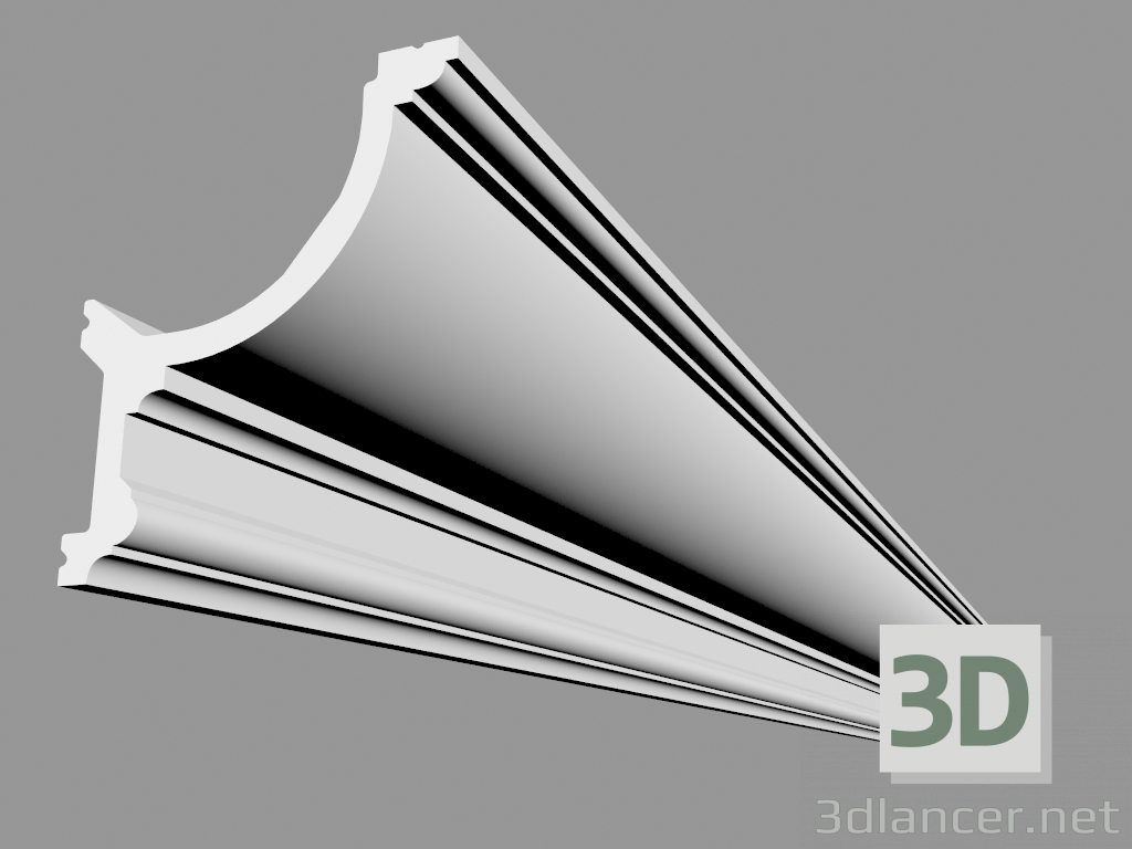 3d model Cornice (and for concealed illumination) C901 (200 x 14.8 x 12.4 cm) - preview