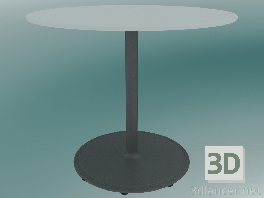 Modelo 3d Mesa BON (9380-51 (⌀ 60cm), A 51cm, HPL branco, alumínio fundido a cinzento) - preview