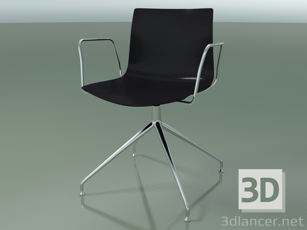 3D modeli Sandalye 0368 (döner, kolçaklı, LU1, polipropilen PO00109) - önizleme