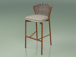 Bar stool 250 (Metal Rust, Polyurethane Resin Mole, Padded Belt Gray-Sand)