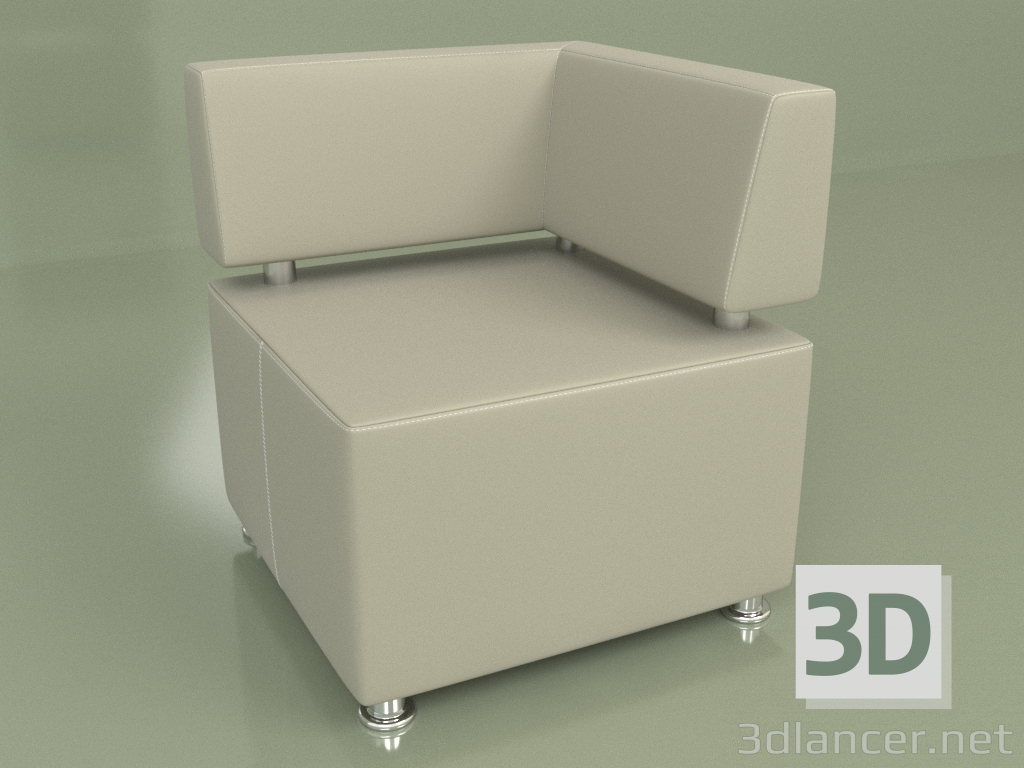 modèle 3D Section d'angle Malta (Cuir blanc) - preview