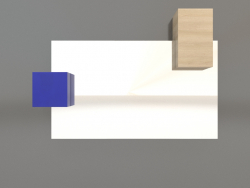 Miroir ZL 07 (817х568, bois blanc, bleu)