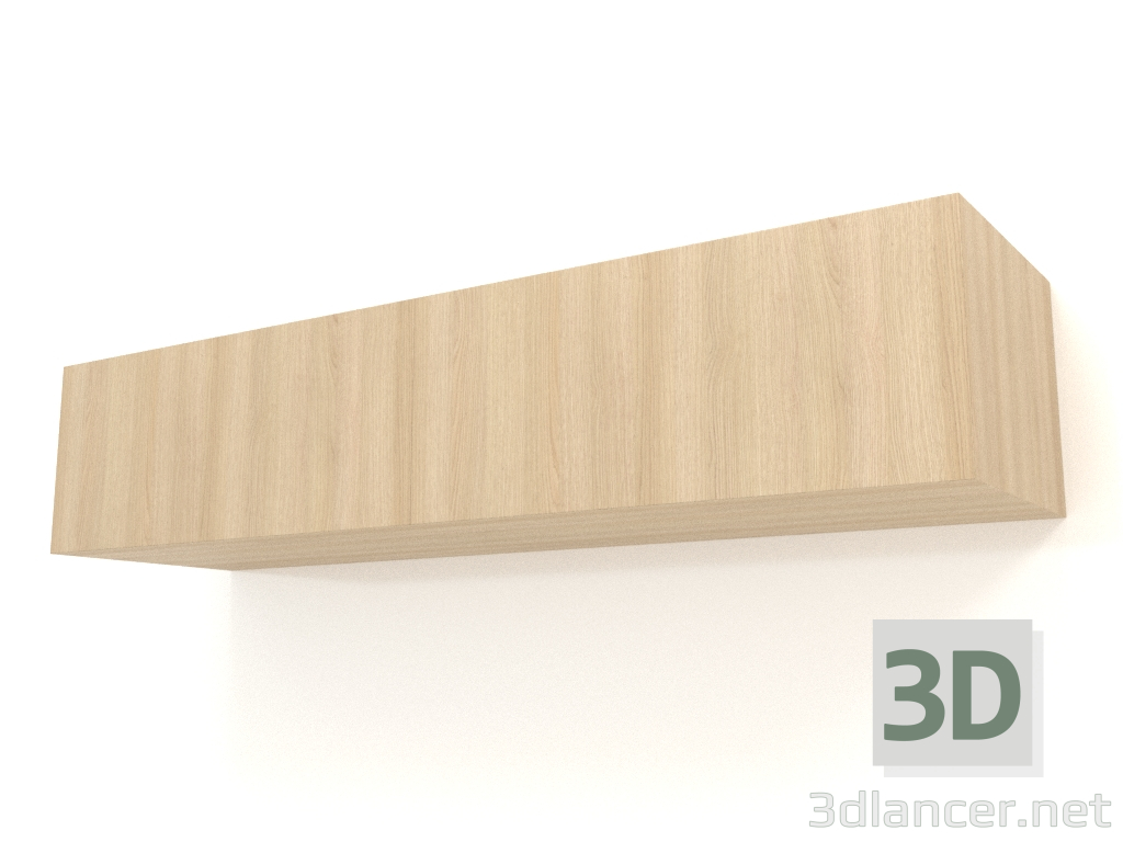 modello 3D Mensola pensile ST 06 (2 ante, 1200x315x250, legno bianco) - anteprima