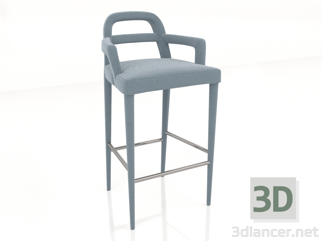 modello 3D Sgabello da bar con rivestimento (ST723) - anteprima