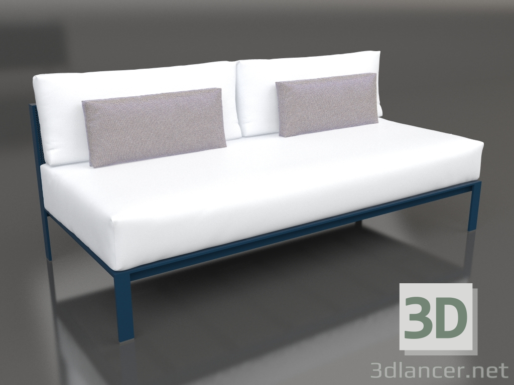 modello 3D Modulo divano, sezione 4 (Grigio blu) - anteprima