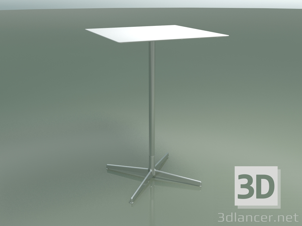 3D Modell Quadratischer Tisch 5559 (H 103,5 - 69 x 69 cm, Weiß, LU1) - Vorschau