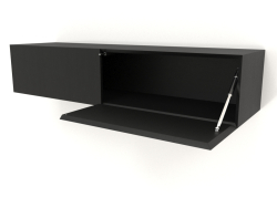 Mensola pensile ST 06 (porta aperta) (2 ante, 1200x315x250, legno nero)