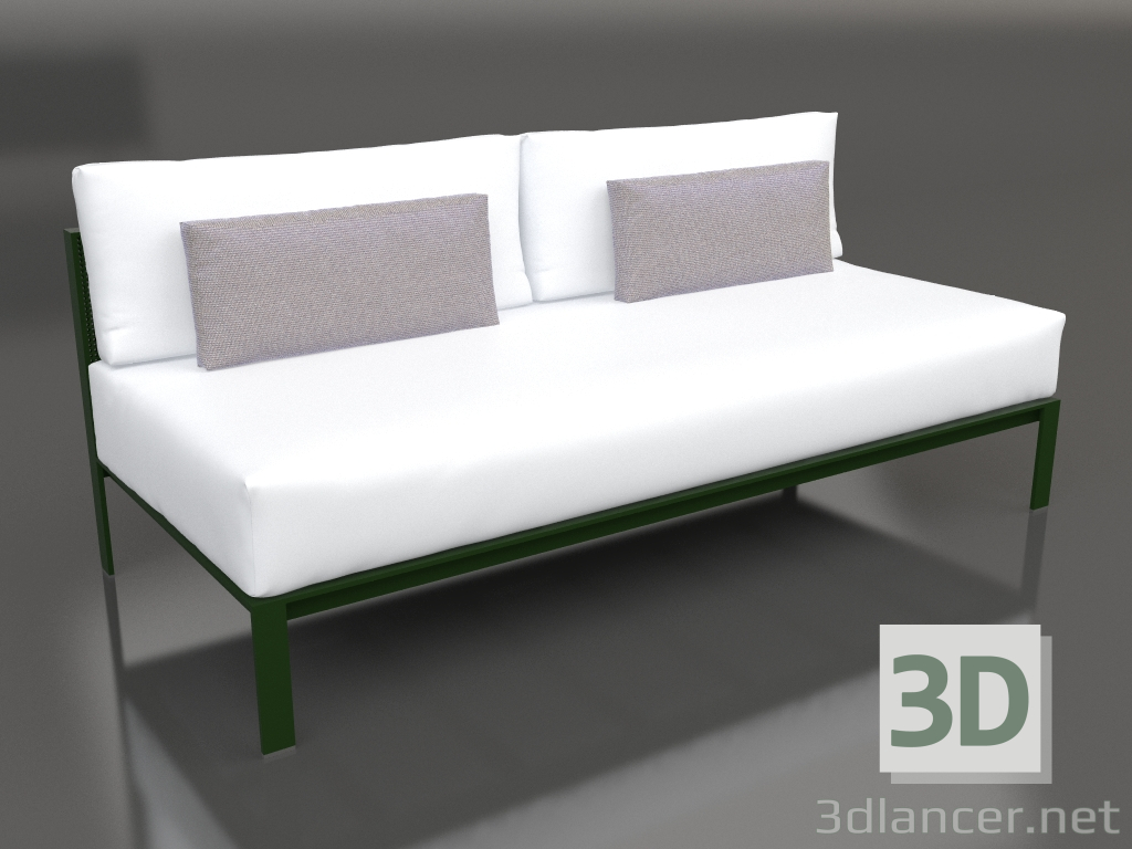 modello 3D Modulo divano, sezione 4 (Verde bottiglia) - anteprima