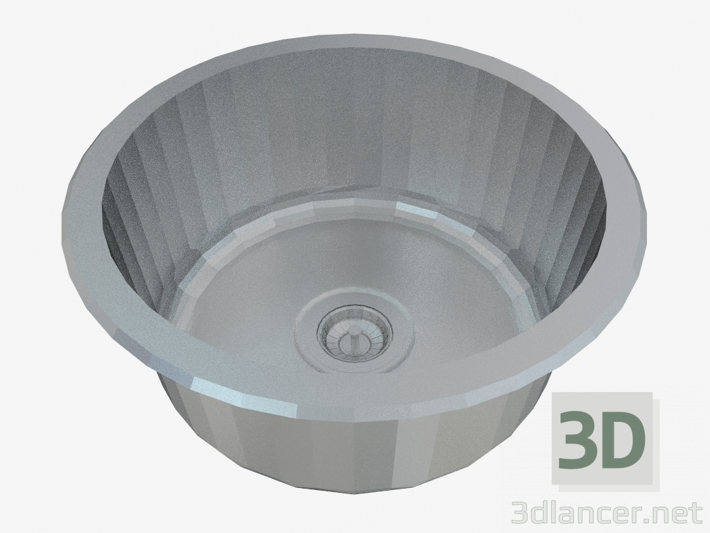 3d model Steel kitchen sink Cornetto (ZHC-0803 29445) - preview