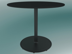 Mesa BON (9380-51 (⌀ 60cm), A 51cm, HPL preto, ferro fundido preto)