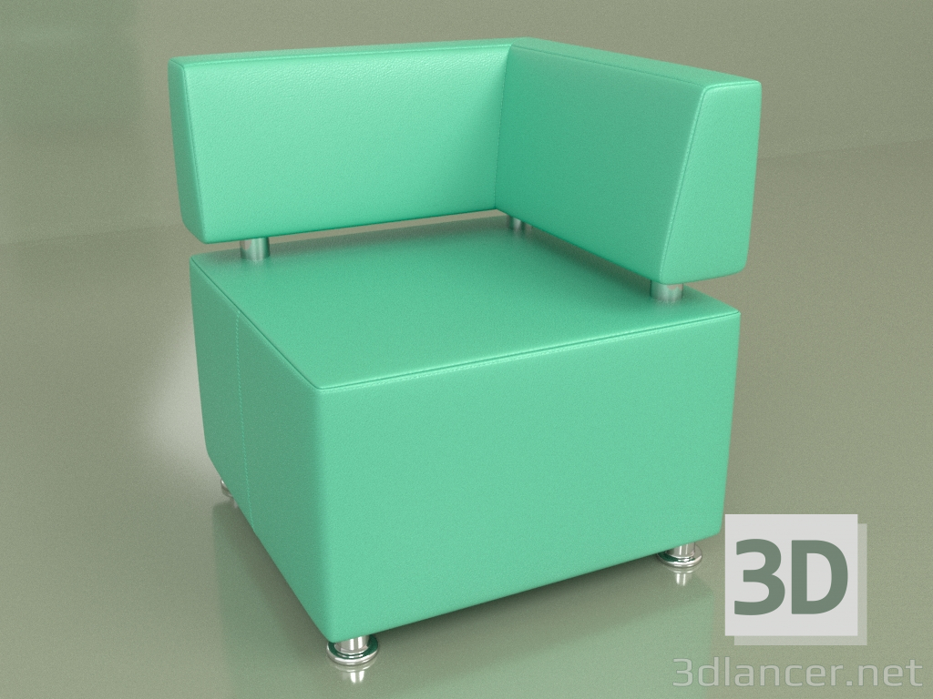 3d model Corner section Malta (Green leather) - preview